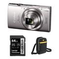 Canon PowerShot ELPH 360 HS Digital Camera with Accessory Kit (Silver) 1078C001