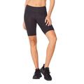 2XU Women's Motion Mid-rise Compression Shorts, Black/Dotted Black Logo, S UK