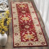 White 120 x 30 x 0.25 in Area Rug - Bungalow Rose Driffield Oriental Handmade Hooked Red/Ivory Indoor/Outdoor Area Rug Polypropylene | Wayfair