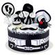 & # x2665 ; gâteau de couches pour Baby Boy dans un beau de 2 farbigenton (Noir/Blanc)//Cadeau de naissance, baptême, baby shower//Cadeau Original et Pratique Pour le bébé