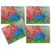 My Island Flower Garden 16" Linen Placemat Linen/Cotton in Red | 16 W in | Wayfair FGPM