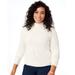 Blair Women's Cashmere-Like Long-Sleeve Sweater - Ivory - MED - Misses