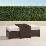 Palermo Coffee Table with Nesting Ottomans in Bronze Finish - Rain Black - Frontgate