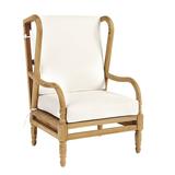 Ceylon Teak Wingback Occasional Chair with 1 Cushion - Ballard Designs - Ballard Designs