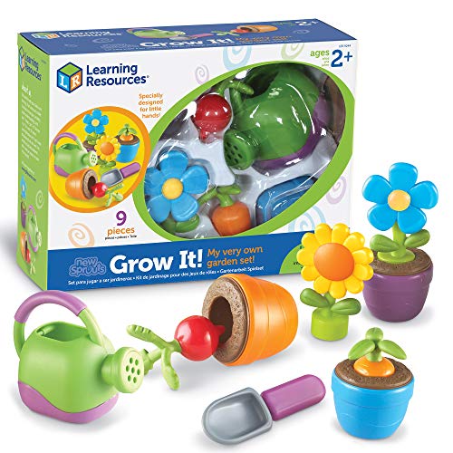 Learning Resources New Sprouts Grow It! Toddler Gardening Set, Easter Basket Stuffers for Toddlers, Outdoor Toys, Pretend Play Toys, 9 Pieces, Ages 2+