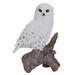 Hi-Line Gift Ltd. Snowy Owl on Stump Statue in White | 13 H x 10 W x 6 D in | Wayfair 87772