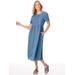 Blair Women's Denim Button-Front Dress - Denim - S - Misses