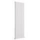 iBathUK | 1800 x 600 mm Modern Vertical Column Radiator Matt White Oval Double Panel