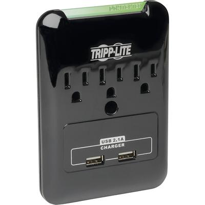 Tripp Lite Protect It! 3-Outlet Surge Protector - Black - SK30USB