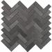 Parvatile Highland 1" x 3" Basalt Chevron Mosaic Wall & Floor Tile Natural Stone in Gray/White | 3 H x 1 W x 0.38 D in | Wayfair PVTL1204 27787794