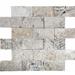 Parvatile Split Face 2" x 4" Mosaic Tile in Silver Natural Stone/Travertine in Gray/White | 4 H x 2 W in | Wayfair PVTL1364 27787954