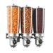 Cal-Mil 507.21 Oz. Triple Cylinder Cereal Dispenser Plastic/Metal in Gray | 20 H x 19 W x 7 D in | Wayfair 3518-3-39FF