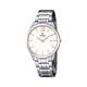 Festina Men's Quartz Watch with White Dial Analogue Display and Silver Stainless Steel Bracelet F6832/3