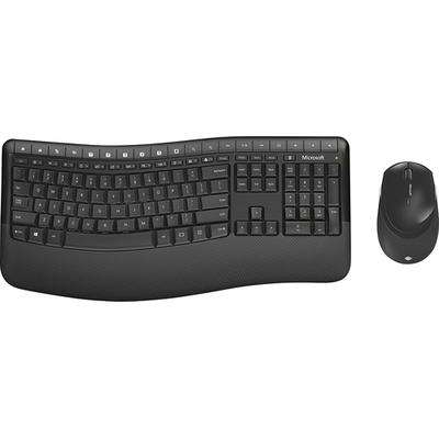 Microsoft Wireless Comfort Desktop 5050 Curved Keyboard and Mouse - Black