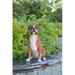 Hi-Line Gift Ltd. Sitting Boxer Dog Statue in Black/Brown/White | 18.5 H x 9.5 W x 16.25 D in | Wayfair 87748