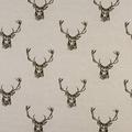 Beige/Natural Stag Heads Oilcloth Wipe Clean Tablecloth Tablecloth 134cm x 210cm (53" x 83")