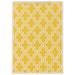 White/Yellow 60 x 0.5 in Area Rug - The Conestoga Trading Co. Geometric Hand Hooked Wool Yellow/Ivory Area Rug Wool | 60 W x 0.5 D in | Wayfair
