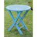 Beachcrest Home™ Erkerd Folding Wooden Outdoor Side Table Wood in Blue | 20 H x 19 D in | Wayfair SEHO4223 28204637