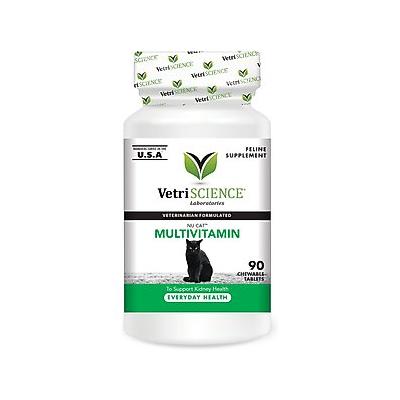 VetriScience Nu Cat Chewable Tablets Multivitamin for Cats, 90 count
