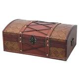Astoria Grand Kennedale Pirate Treasure Chest Manufactured Wood in Brown | 5.5 H x 14 W x 9 D in | Wayfair ASTG2328 28235361