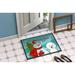 Caroline's Treasures Snowman w/ Bichon Frise Non-Slip Outdoor Door Mat Synthetics | 18 W x 27 D in | Wayfair BB1837MAT