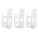 POLYWOOD® Quattro 3-Piece Bar Set Plastic in White | 51.5 H x 24.75 W x 23.75 D in | Outdoor Furniture | Wayfair PWS282-1-WH