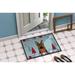 Caroline's Treasures Winter Holiday German Shepherd Non-Slip Outdoor Door Mat Synthetics | 18 W x 27 D in | Wayfair BB1707MAT