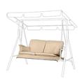 Gardenista Garden Swing Hammock Bench Replacement Cushion Seat | Outdoor Canopy Patio Furniture | Water Resistant | Soft & Comfortable | 2 Seater (Stone)