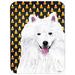 Caroline's Treasures Halloween Candy Corn American Eskimo Portrait Glass Cutting Board Glass | 0.15 H x 11.25 W x 15.38 D in | Wayfair SC9168LCB