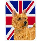 Caroline's Treasures Union Jack Norwich Terrier w/ English British Flag Glass Cutting Board Glass | 0.15 H x 11.25 W x 15.38 D in | Wayfair