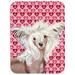 Caroline's Treasures Valentine Hearts Chinese Crested Hearts Love & Valentine's Day Glass Cutting Board Glass | 0.15 H x 11.25 W in | Wayfair