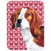 Caroline's Treasures Valentine Hearts Beagle Hearts Love & Valentine's Day Portrait Cutting Board | 0.15 H x 11.25 W x 15.38 D in | Wayfair