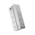 APC by Schneider Electric Surge Arrest Essential - PM6-UK (6 Outlets, Equipment Protection Policy 50.000 €), White