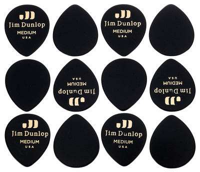Dunlop Celluloid Teardrop Med. BK
