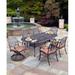 One Allium Way® Lular 6 Piece Outdoor Dining Set w/ Cushions Metal in Gray/Black | 29 H x 84 W x 42 D in | Wayfair OAWY3177 27979694