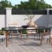 Birch Lane™ Lucier Dining Table Glass/Metal in Black | 29 H x 84 W x 44 D in | Outdoor Dining | Wayfair 3201-T84