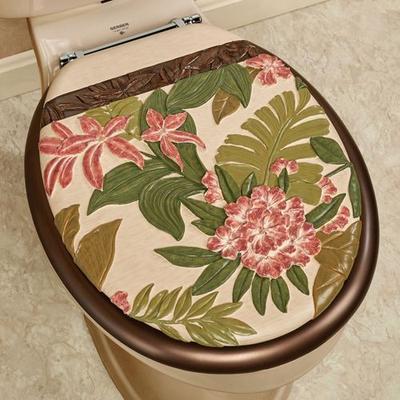 Tropical Haven Elongated Toilet Seat Light Cream ,...