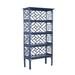 David Francis Furniture Chippendale 69" H x 35.5" W Wood Standard Bookcase Wood in Blue | 69 H x 35.5 W x 16 D in | Wayfair L6000-137