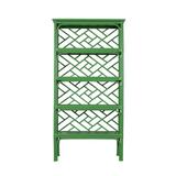 David Francis Furniture Chippendale 69" H x 35.5" W Wood Standard Bookcase Wood in Green | 69 H x 35.5 W x 16 D in | Wayfair L6000-138