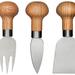 Sagaform Oval Oak 3 Piece Cheese Knife Set Wood/Stainless Steel Flatware in Brown/Gray | Wayfair 5017198