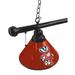 University of Wisconsin (Badger) 3 Shade Billiard Light with Chrome FIxture