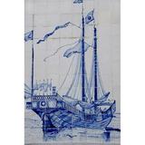 China Macau Historic Center of Macau UNESCO Tile art Chinese Junk Print by Cindy Miller Hopkins