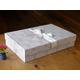 Classic Handmade WEDDING DRESS STORAGE BOX (Scandi Leaf) 75 cm x 50 cm x 15 cm for wedding dress gown storage, to protect, preserve, prevent yellowing, acid free, British made.