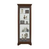 Pulaski Furniture Mirrored 5 Shelf Gallery Curio Cabinet in Oak Wood/Glass in Brown | 80 H x 29 W x 15 D in | Wayfair 21308