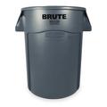 RUBBERMAID COMMERCIAL FG265500GRAY BRUTE Trash Can, Round, 55 gal Capacity, 26