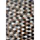 Black/Brown 108 x 0.5 in Area Rug - Modern Rugs Geometric Handmade Brown/Gray/Black Area Rug Leather | 108 W x 0.5 D in | Wayfair M104-912