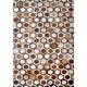 Brown/White 108 x 0.5 in Area Rug - Modern Rugs Geometric Handmade Brown/Beige/White Area Rug Leather | 108 W x 0.5 D in | Wayfair M86-912