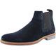 Mens Fashion Boots Roamers Leather Boots - Navy Real Suede, Mens UK 9 / EU 43