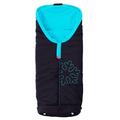 ByBoom® Softshell Footmuff Thermal Active for prams and Buggies, Color:Black/Aqua