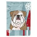 Winter Holiday English Bulldog Flag Canvas House Size